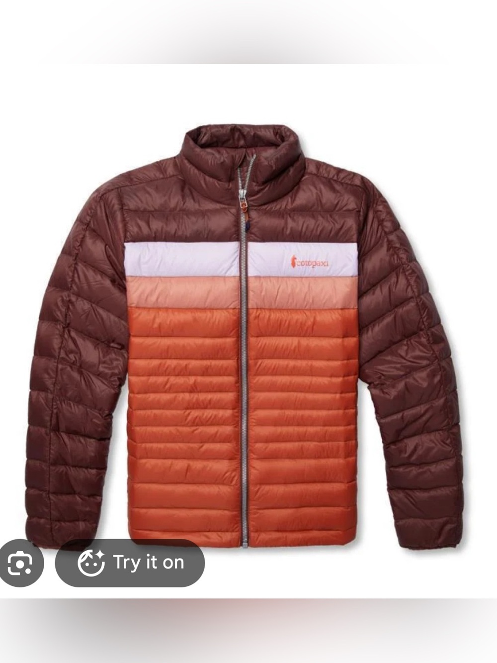 Cotopaxi Women’s Fuego jacket 800 Fill Down in Chestnut/Spice